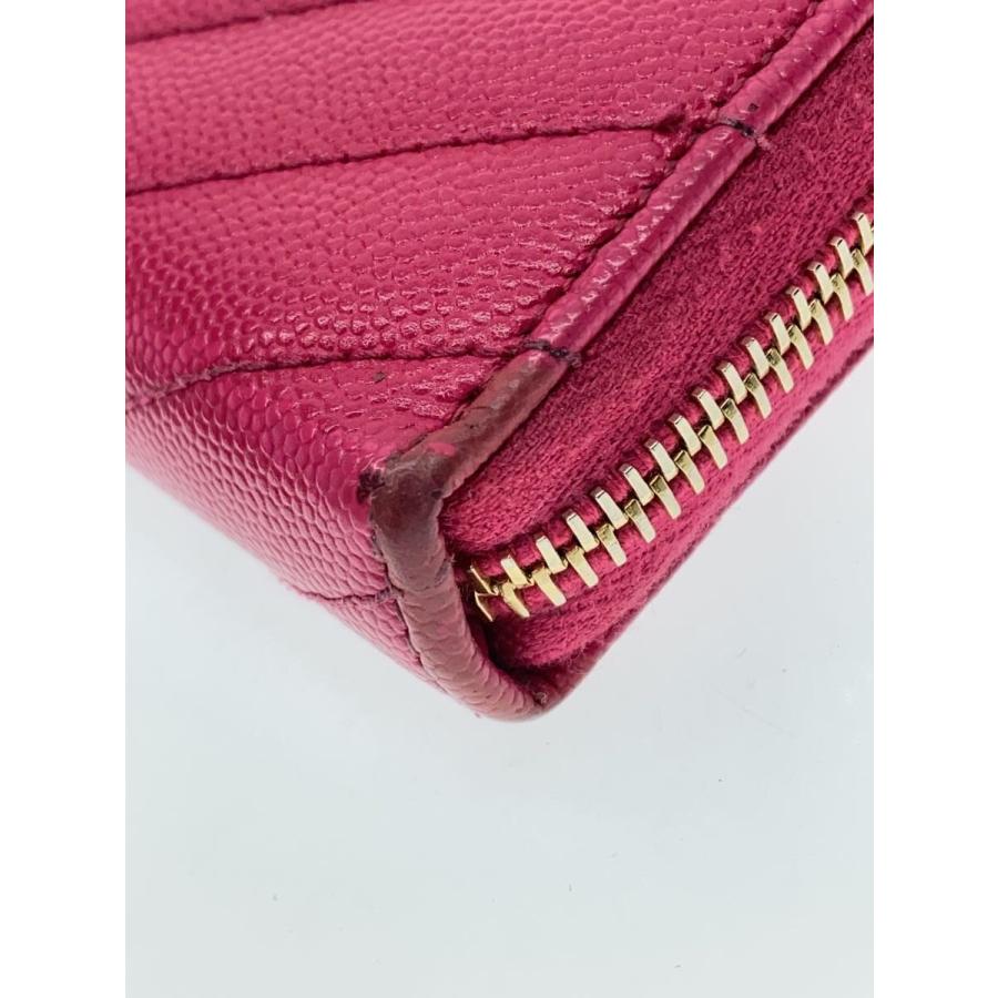 YVES SAINT LAURENT◇長財布/レザー/PNK/レディース/358094