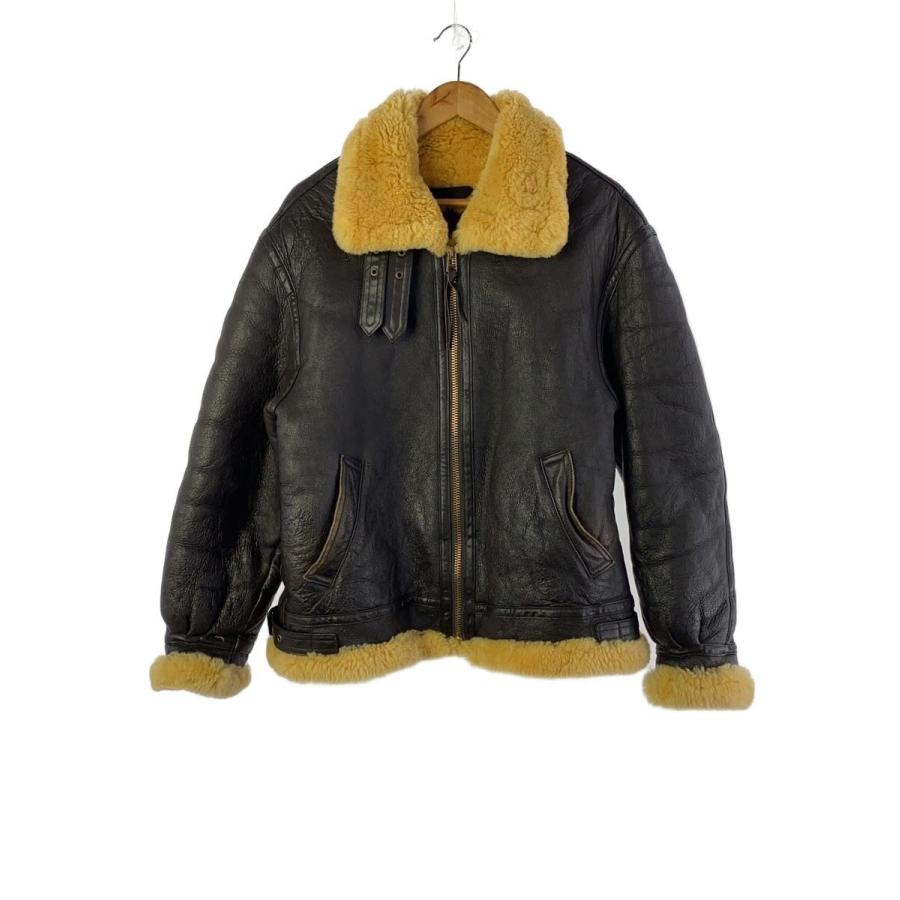 MORGAN PRODUCTIONS◇ジャケット/46/羊革/BRW/B-3 : セカンド