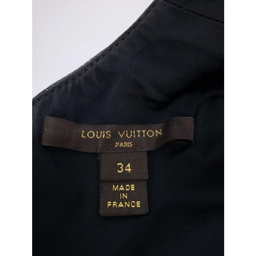 LOUIS VUITTON◆ノースリーブワンピース/34/羊革/BLK/RW171W LHF FBLD18_2