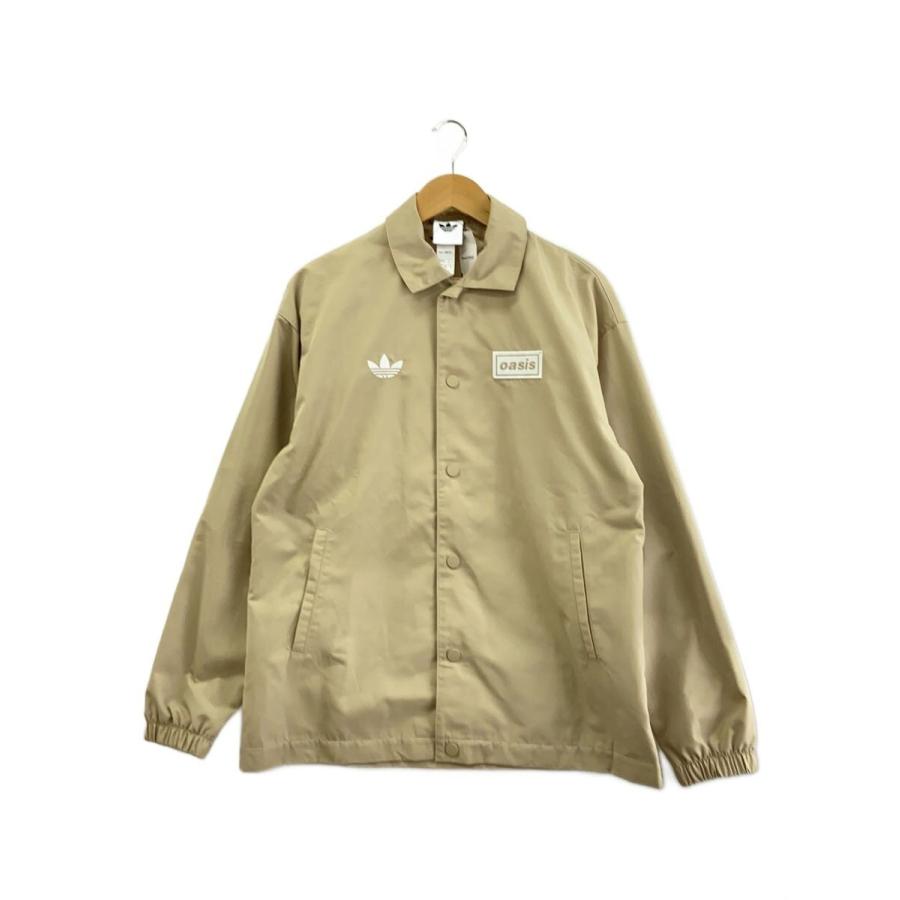 adidas◇×OASIS/ツアーコーチジャケット/S/ナイロン/BEG/無地/HZ0878