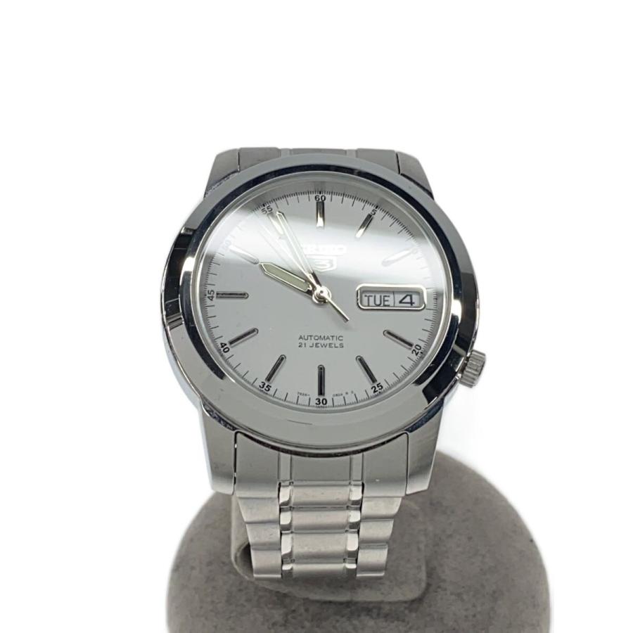 SEIKO◇自動巻腕時計/アナログ/WHT/SLV/7S26C : セカンドストリート