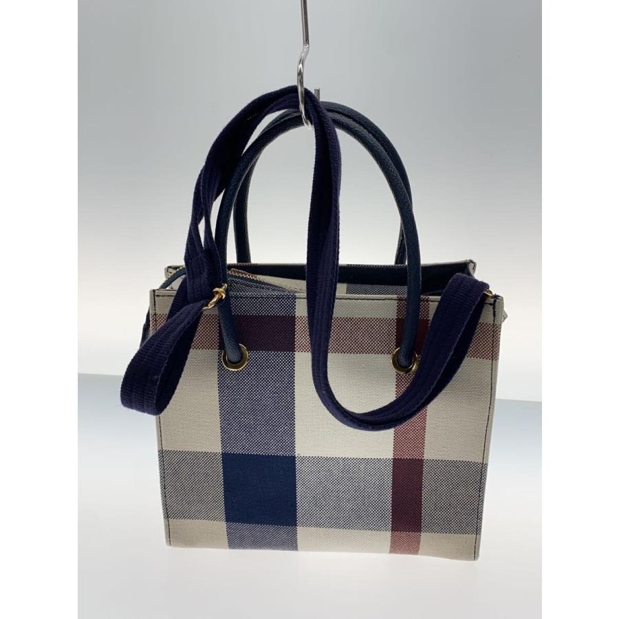 BLUE LABEL CRESTBRIDGE◇チェックキャンバススクエアミニトート