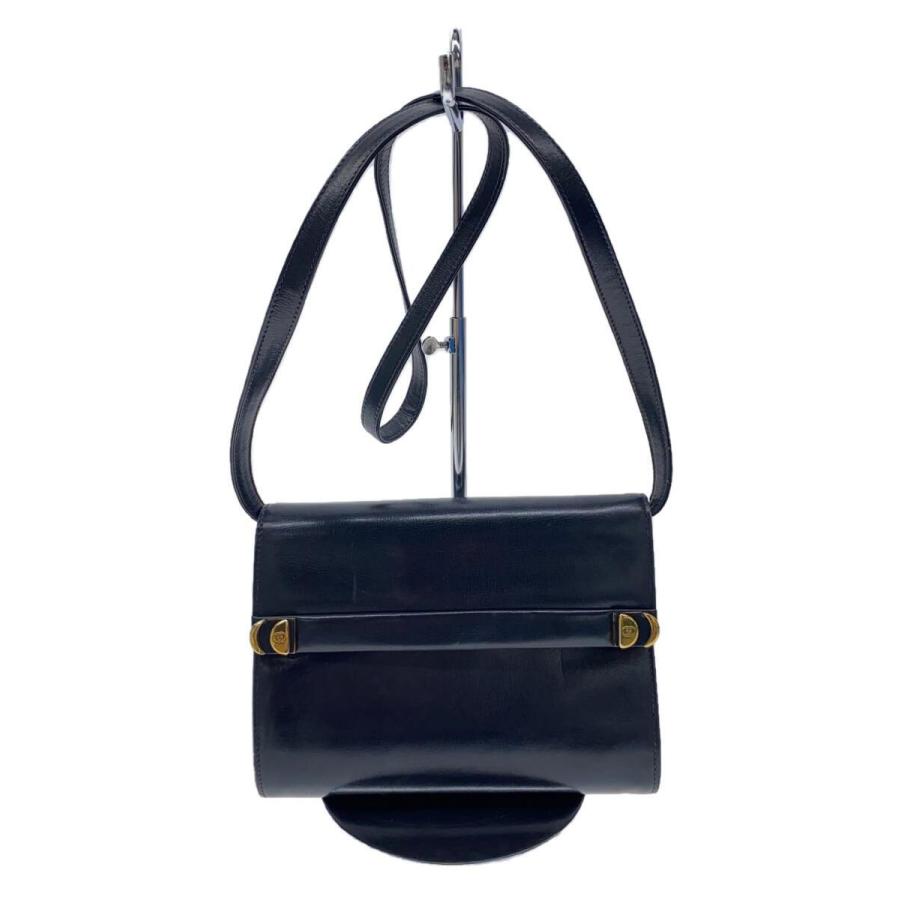 GUCCI◇OLD GUCCI/オールドグッチ/ショルダーバッグ/BLK/無地 