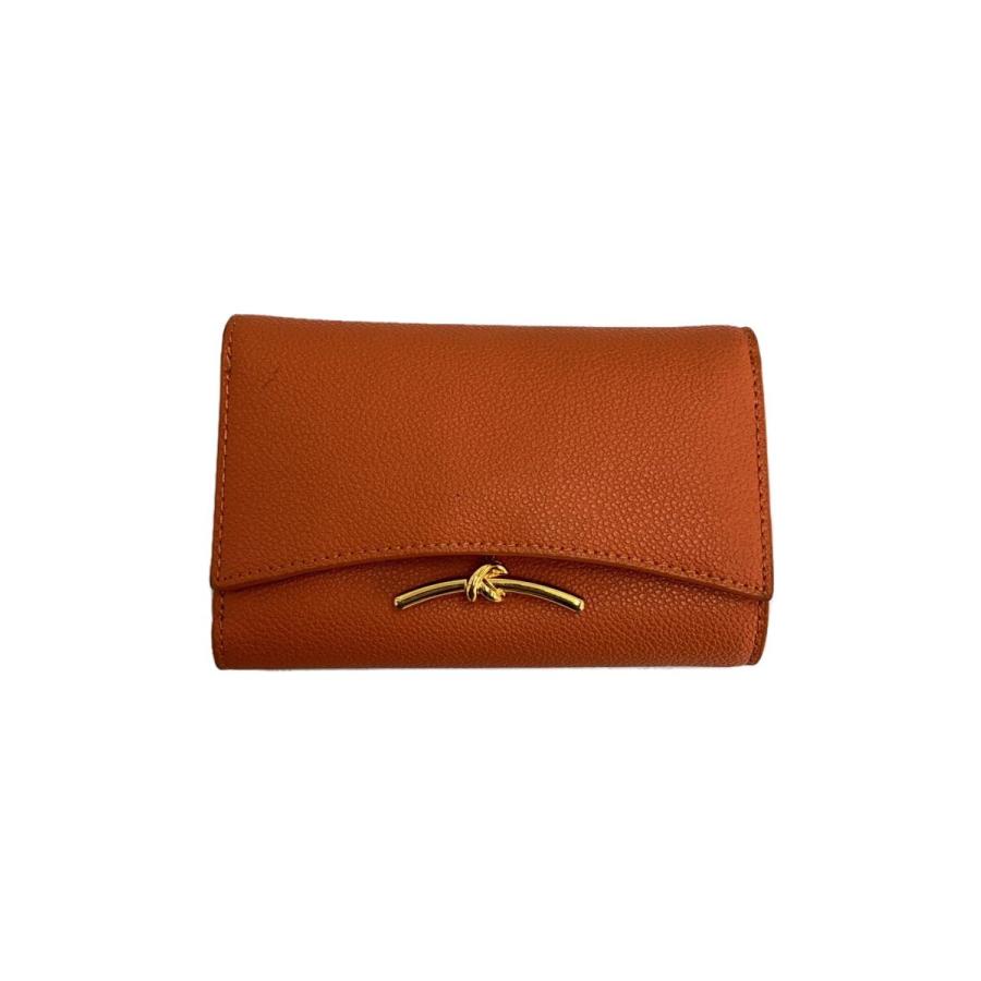 CHARLES&KEITH◇2つ折り財布/レザー/ORN/無地/レディース/CK6 CHARLES&KEITH◇2つ折り財布/レザー/ORN/無地/レディース/CK6