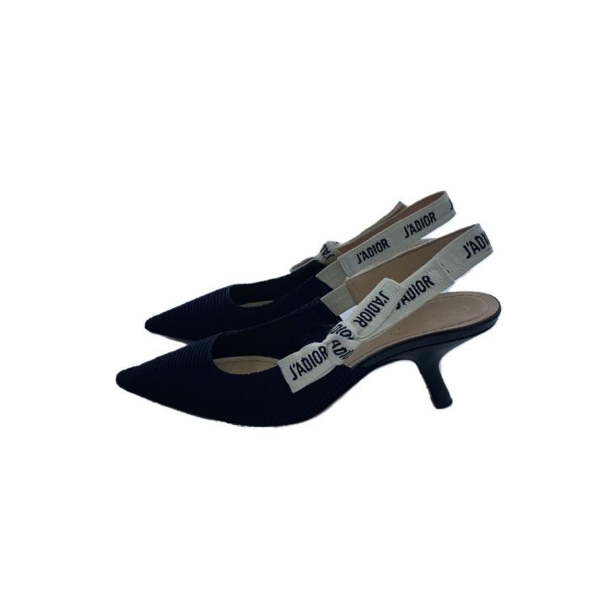 Christian Dior◇スリングバックパンプス/24cm/BLK/KDC200TFL_S900