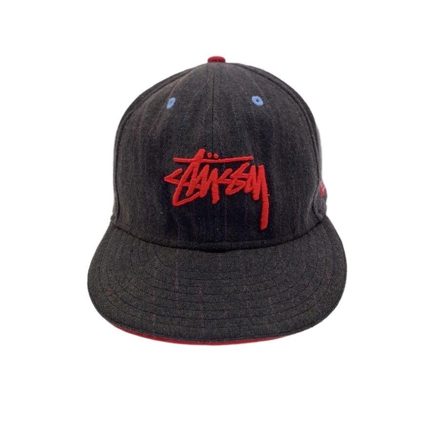 STUSSY◇×NEW ERA/キャップ/7 1/2/ポリエステル/GRY/メンズ/? NULL