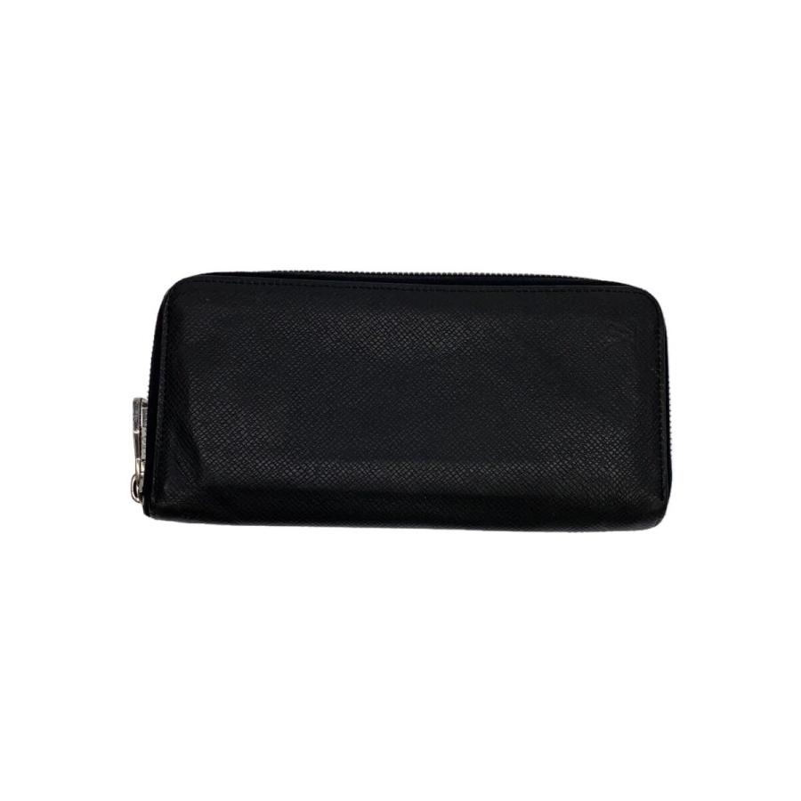 LOUIS VUITTON◇ジッピー・ウォレット・ヴェルティカル_タイガ_BLK