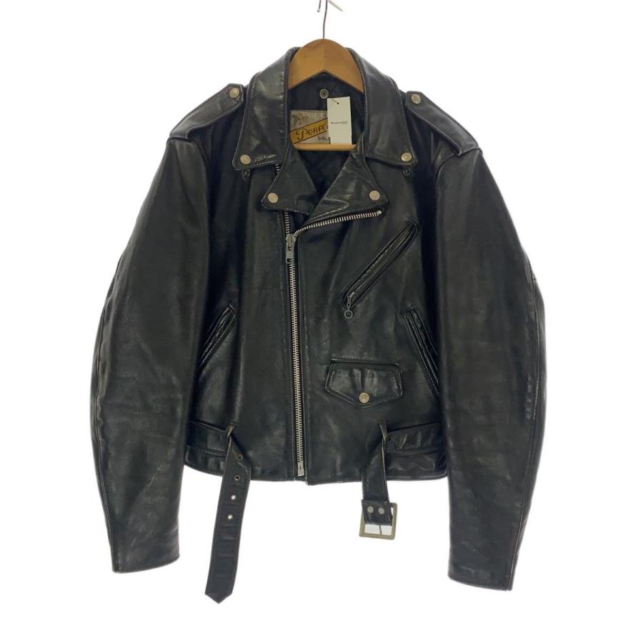 Schott ダブルライダースジャケット ブラック　38 Schott◇ダブルライダースジャケット/38/レザー/BLK : セカンド