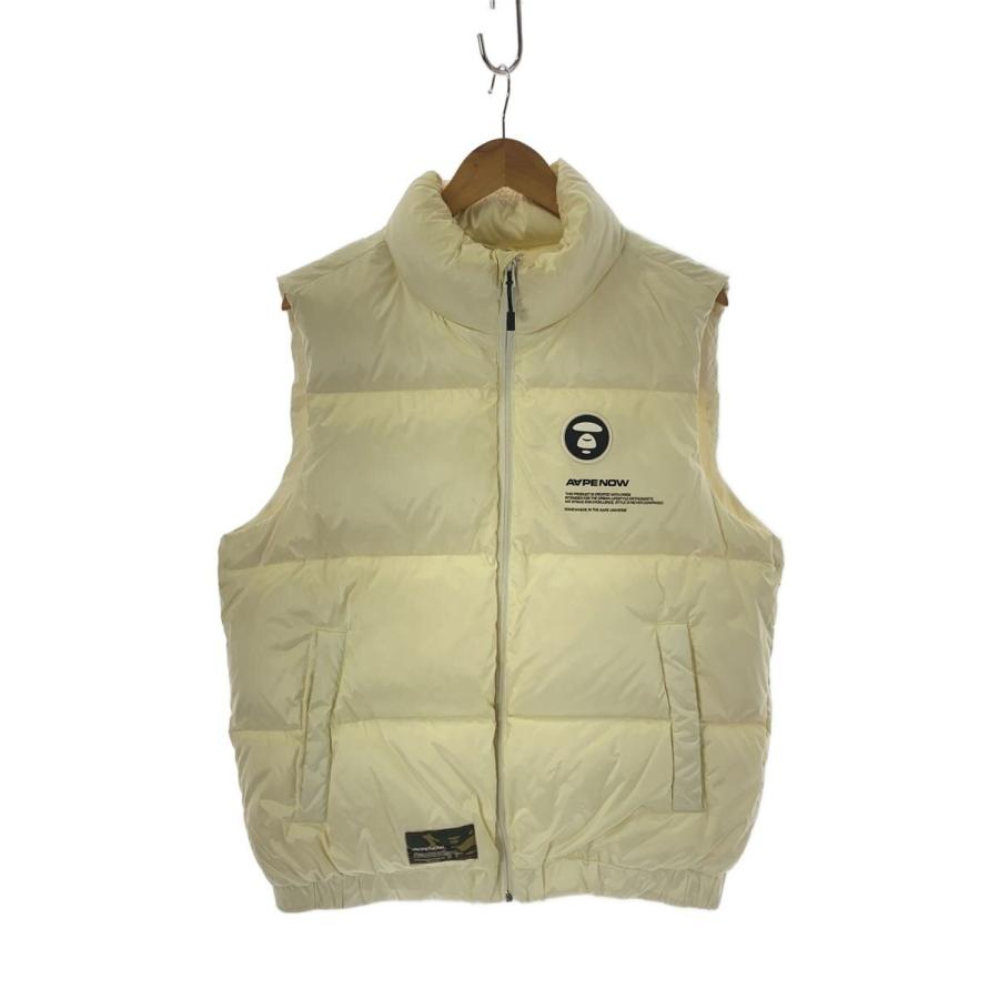 A BATTHING APEダウンベスト AAPE BY A BATHING APE◇ダウンベスト/L/ポリエステル/WHT