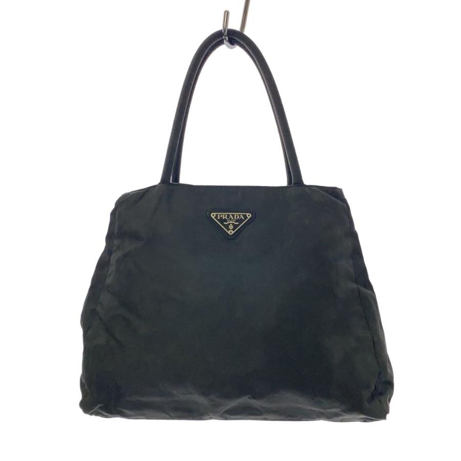 PRADA 黒ウォッシュ　トートバッグ・ショルダー付き PRADA◇トートバッグ/--/BLK// : セカンドストリートYahoo!店 - 通販
