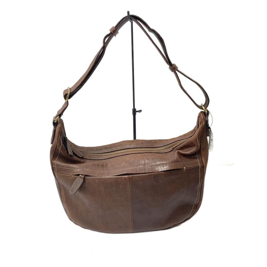 土屋鞄◇傷擦れ有/メッセンジャーバッグ/ショルダーバッグ/レザー/BRW