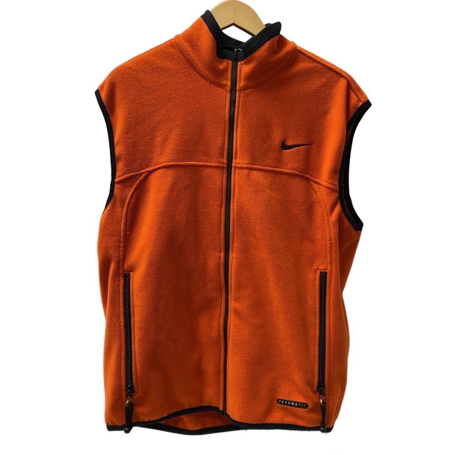 NIKE ACG◇フリースベスト/M/ポリエステル/オレンジ/無地/S8LDR
