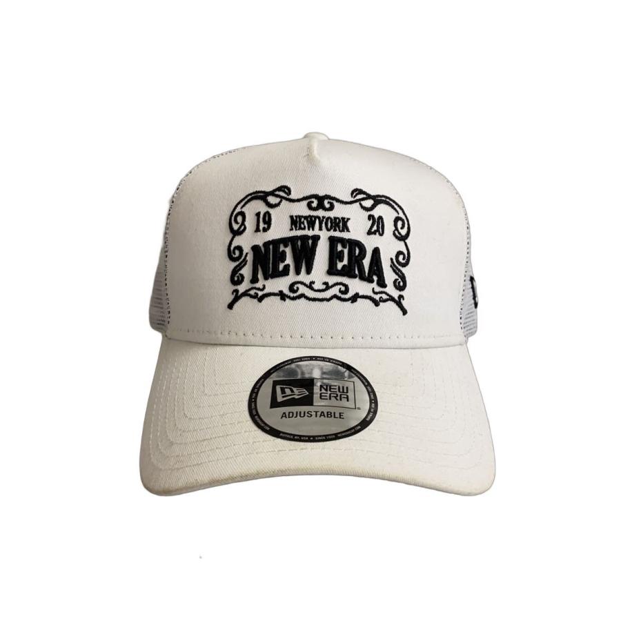 NEW ERA◇メッシュキャップ/FREE/ポリエステル/WHT/無地/メンズ