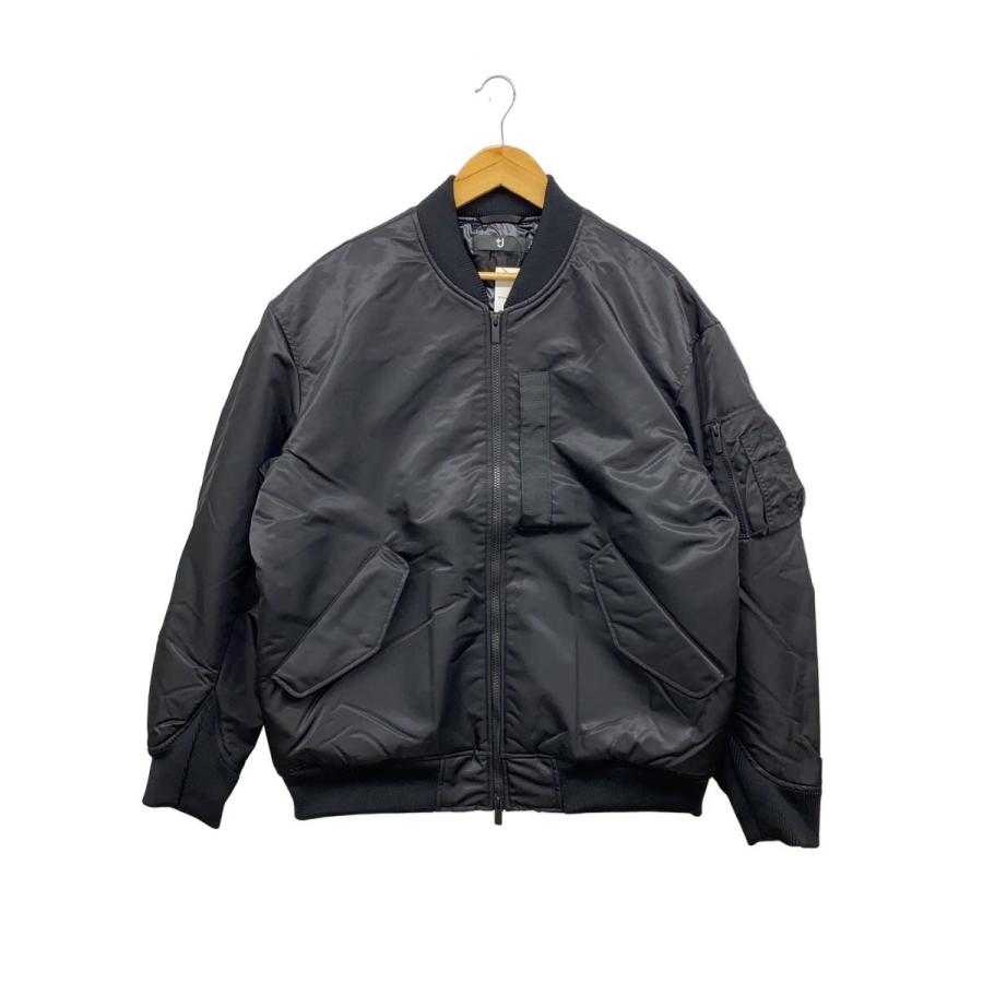【美品】UNIQLO +J ハイブリッドダウン オーバーサイズMA-1 UNIQLO+J◇ハイブリッドダウンオーバーサイズMA-1/XL/ナイロン/BLK/311