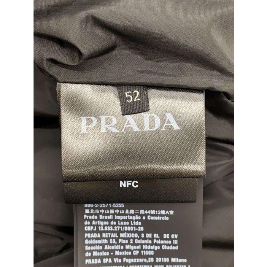 PRADA◇トライアングルロゴ/ダウンベスト/52/三角ロゴ/BLK/SGJ191 R132