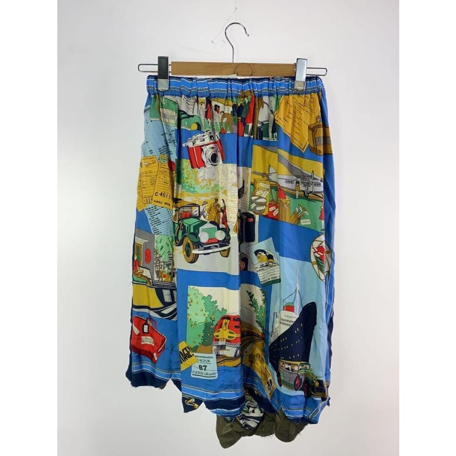 2010ss COMME des GARCONS 反骨精神 総柄シルクスカート COMME des GARCONS◇2010SS/反骨精神/スカーフ/スカート/S