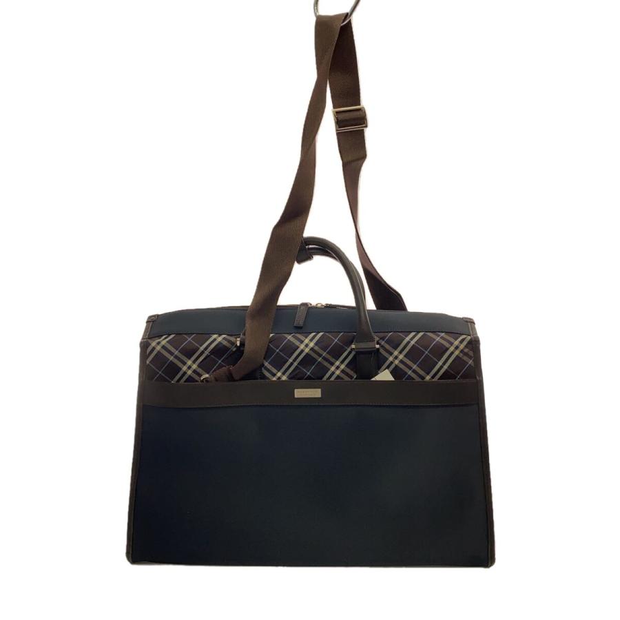 BURBERRY BLACK LABEL◇2way/ボストンバッグ/ナイロン/NVY/チェック