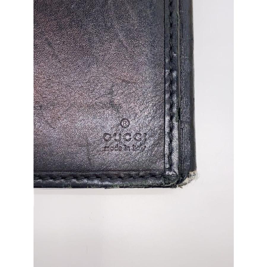 GUCCI◇長財布_グッチシマ/レザー/BLK/総柄/メンズ : セカンド