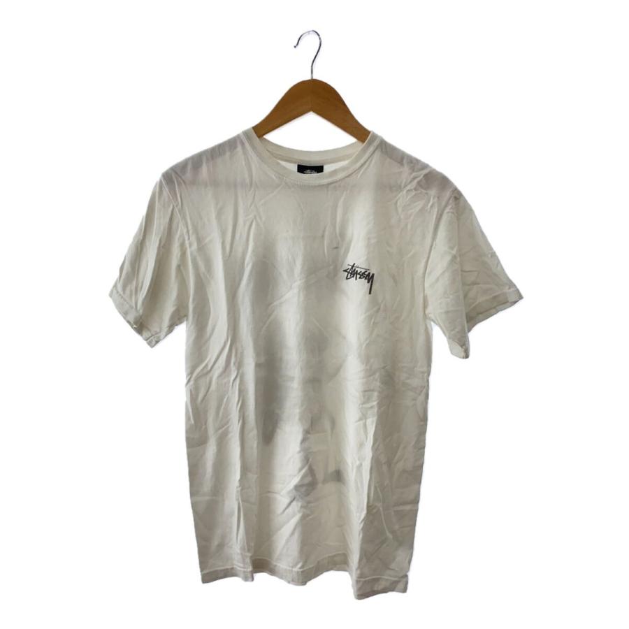 STUSSY◇シャドーマン/Tシャツ/S/コットン/WHT/プリント : セカンド