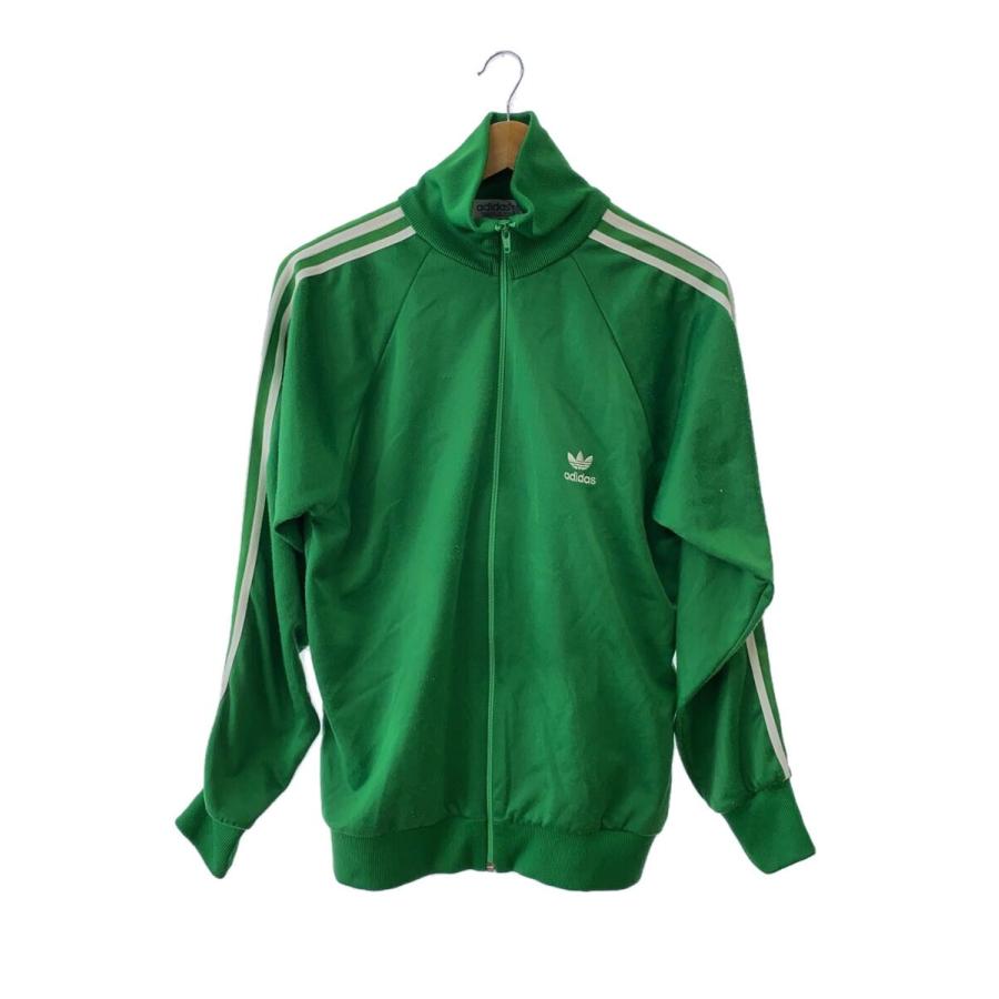  トラックジャケット DK.GREEN Mサイズ adidas◇トラックジャケット/--/ポリエステル/GRN/80s : セカンド