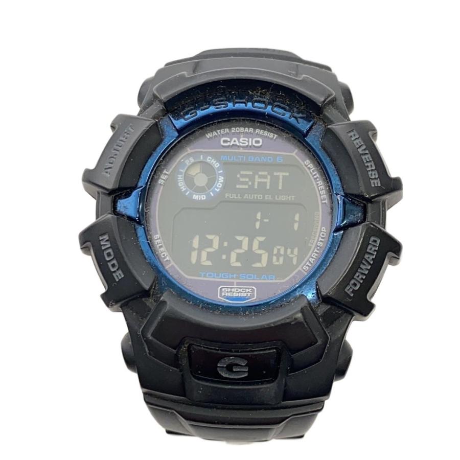 CASIO◇ソーラー腕時計・G-SHOCK/デジタル/ステンレス/BLK/BLK/SS 