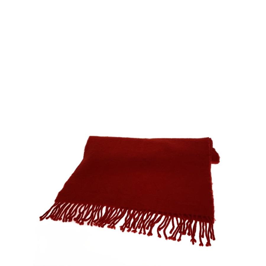 HERMES カシミヤ100% フリンジ マフラー ストール ショール レッド HERMES◇OLD/マフラー/カシミア/RED/レディース : セカンドストリート