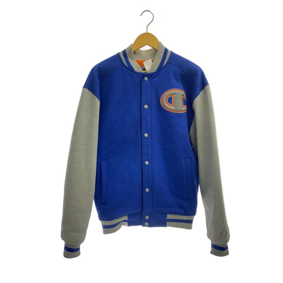 Champion◇00s/スタジャン/M/コットン/BLU/無地 : セカンドストリート 