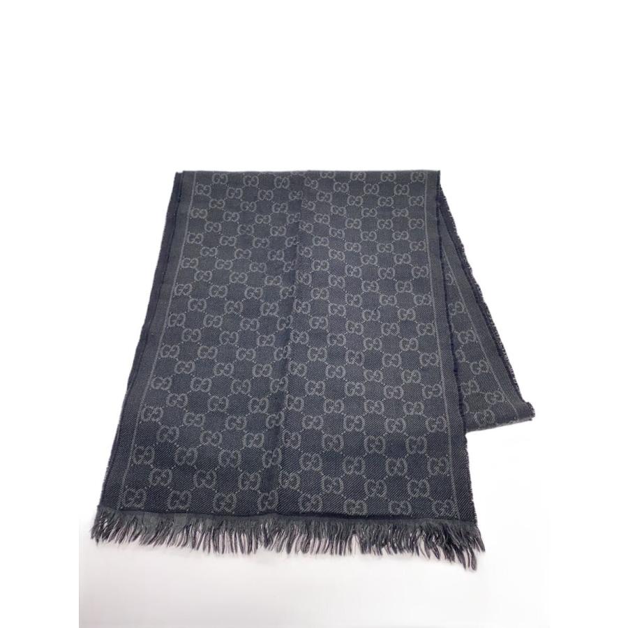 GUCCI◇マフラー/ウール/BLK/総柄/メンズ : セカンドストリートYahoo