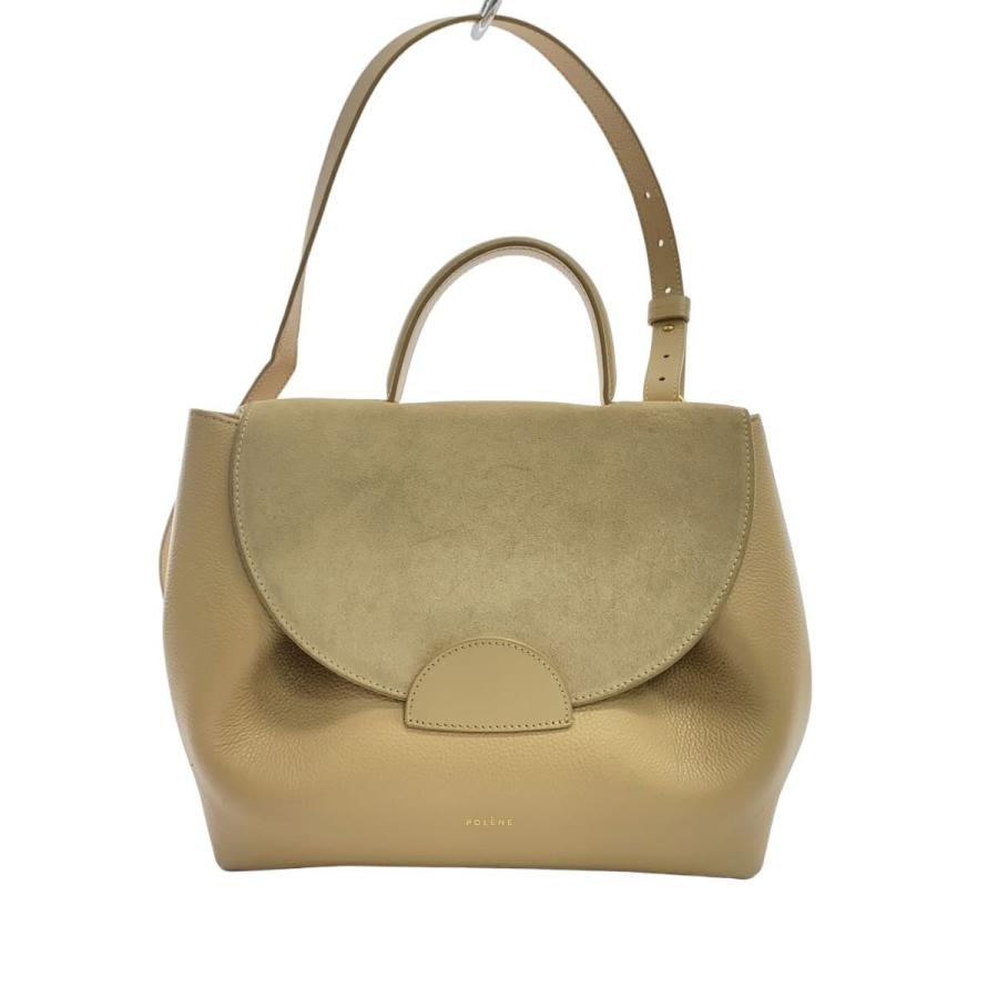 POLENE◇ショルダーバッグ/レザー/BEG : セカンドストリートYahoo!店