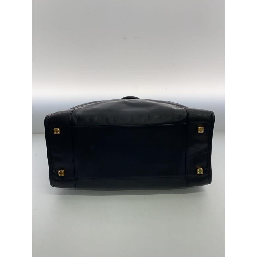 やまだ　ロエベ ボストンバッグ アナグラム オールレザー ブラック LOEWE◇アナグラム/ミニボストンバッグ/レザー/BLK/無地 : セカンド