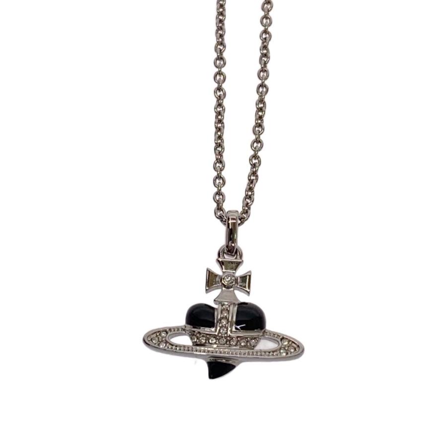 Vivienne Westwood◇DIAMANTE HEART ネックレス/--/カラーストーン/SLV