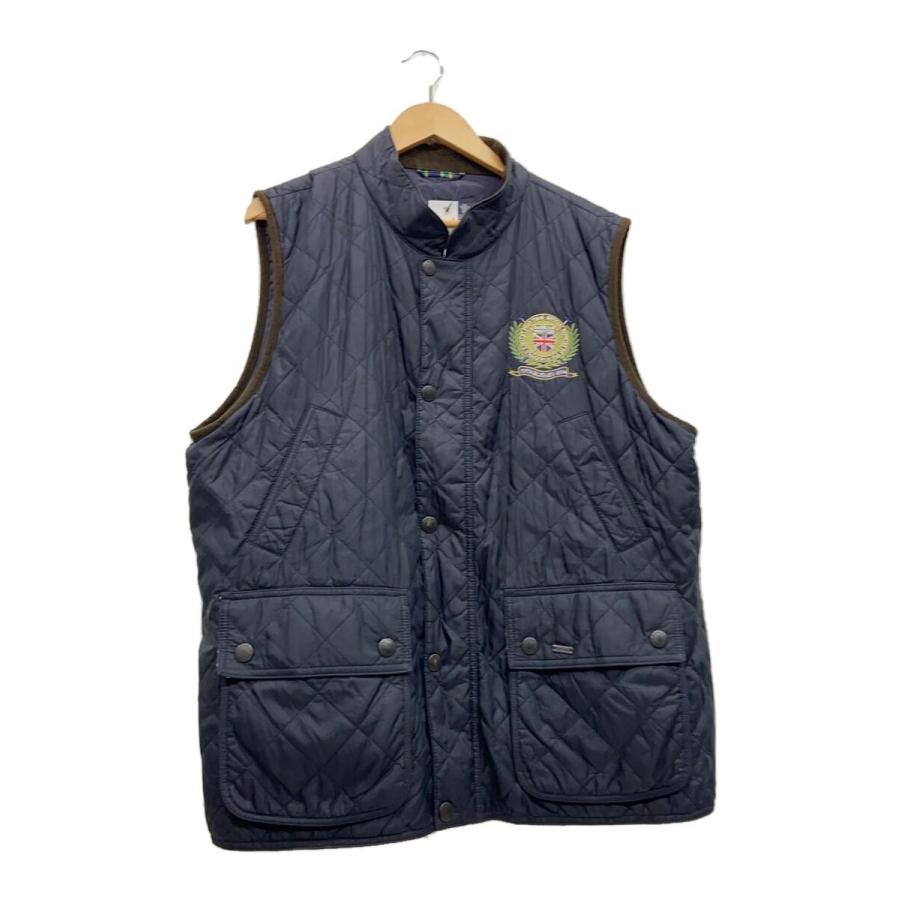 Barbour◇00s/POLO CLUB/キルティングベスト/ワッペン/XXL