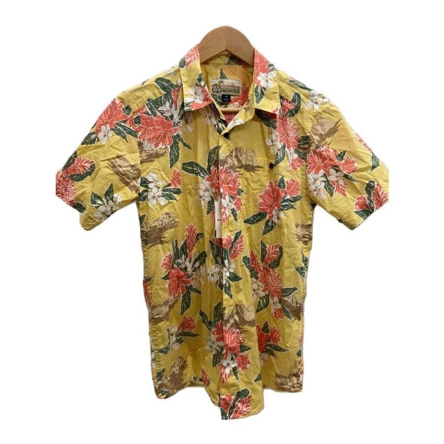 patagonia◇pataloha/アロハシャツ/XS/コットン/YLW/総柄/52561SP18