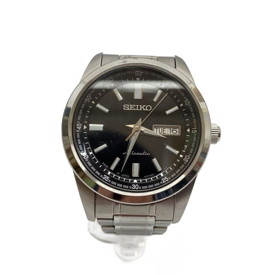 SEIKO◇自動巻腕時計/アナログ/ステンレス/BLK/SLV/SARV003 : セカンド