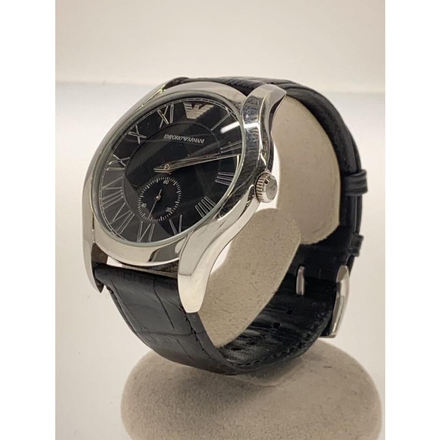 EMPORIO ARMANI◇クォーツ腕時計/アナログ/BLK/BLK/AR-1703 : セカンド 