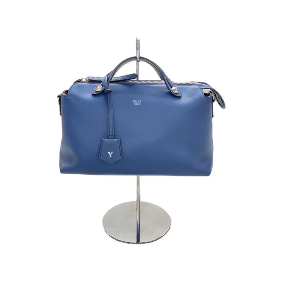 FENDI ネイビー ショルダーバッグ FENDI◇バイザウェイミディアム/ショルダーバッグ/レザー/NVY/内側