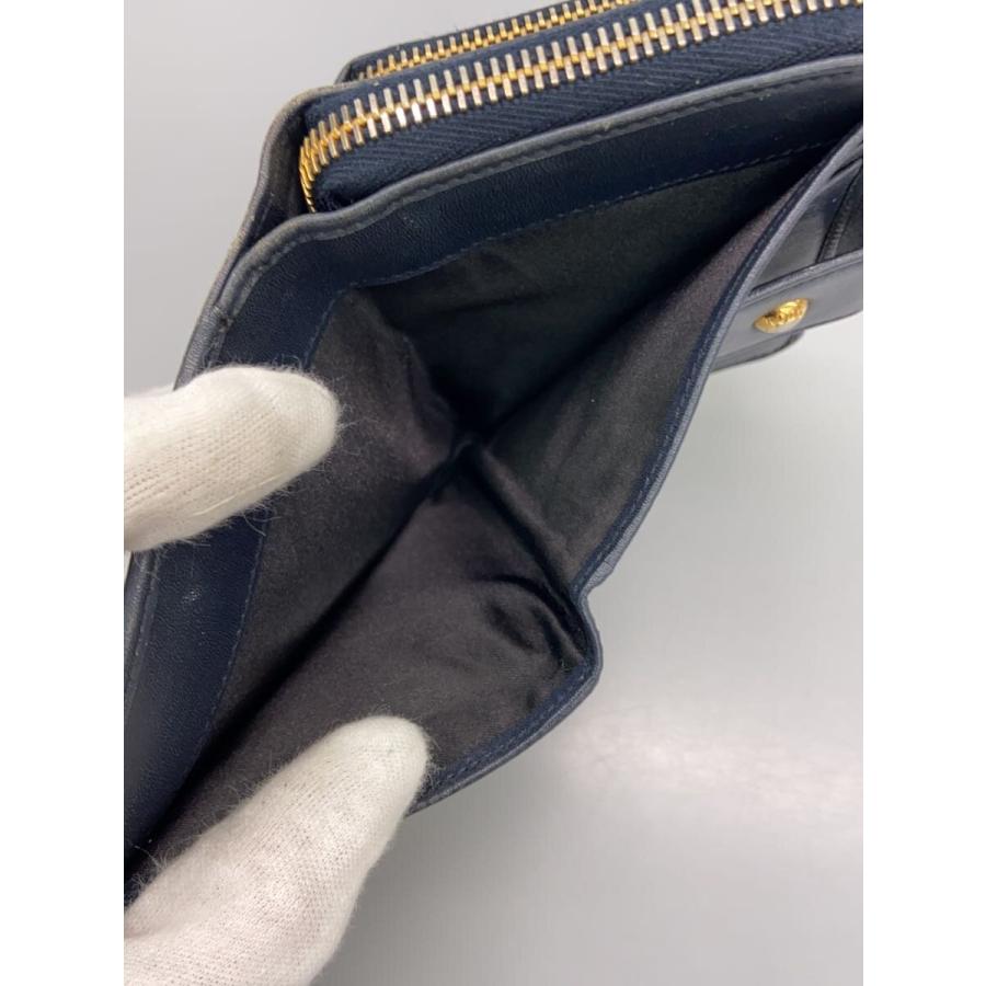 未使用品　TOD'S 二つ折りレザー財布　ネイビー TOD'S◇2つ折り財布/レザー/NVY/メンズ : セカンドストリートYahoo!店