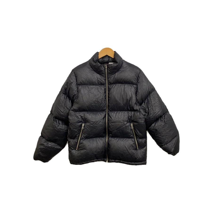 STUSSY◇23AW/Wrinkled Nylon Down Puffer/ダウンジャケット/XS/BLK