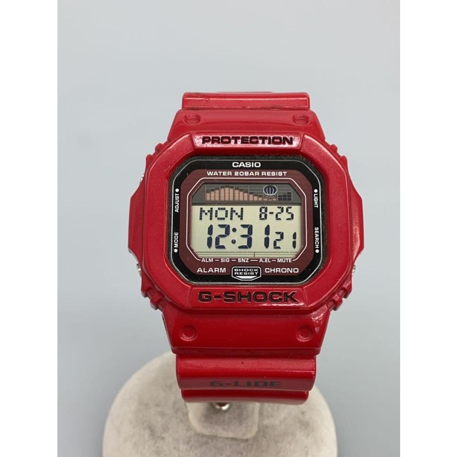 CASIO◇クォーツ腕時計・G-SHOCK/デジタル/ラバー/RED/RED : セカンド