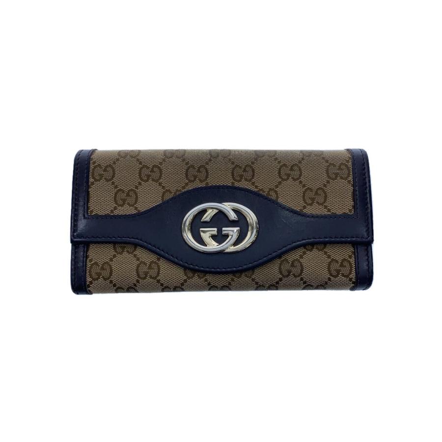 GUCCI◇長財布_インターロッキングG_GGキャンバス/キャンバス GUCCI◇長財布_インターロッキングG_GGキャンバス/キャンバス