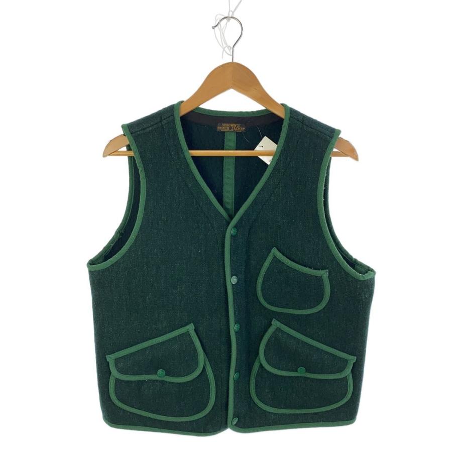 Brown's BEACH JACKET◇ベスト/38/ウール/GRN/BBJ8-002 : セカンド
