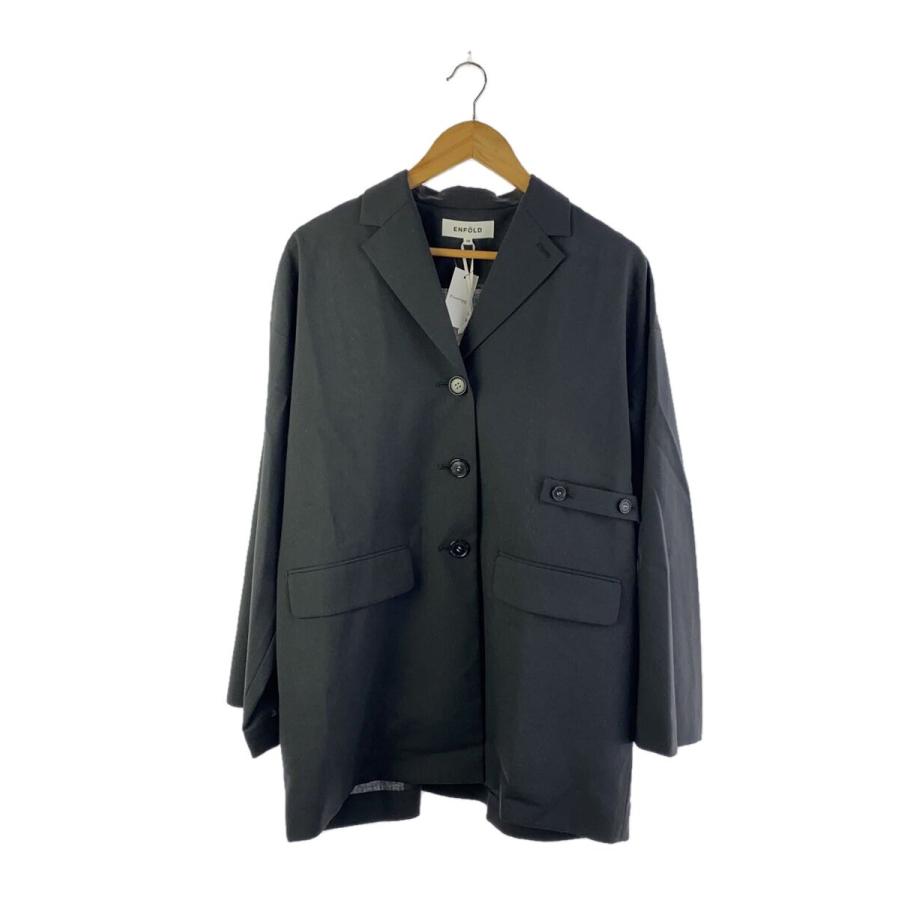 ENFOLD◇NOTCHED COLLAR JACKET/38/ウール/GRY/300IS230-0421