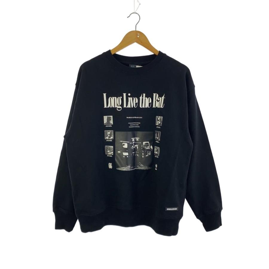 WIND AND SEA◇スウェット/L/コットン/BLK/WDS-C-BAT-24-Q2-02