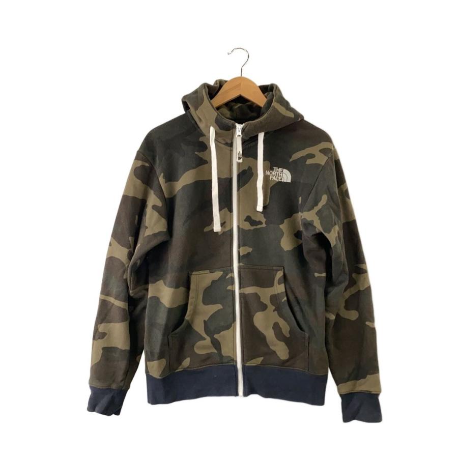 THE NORTH FACE◇ジップパーカー/S/コットン/KHK/カモフラ/NT62131