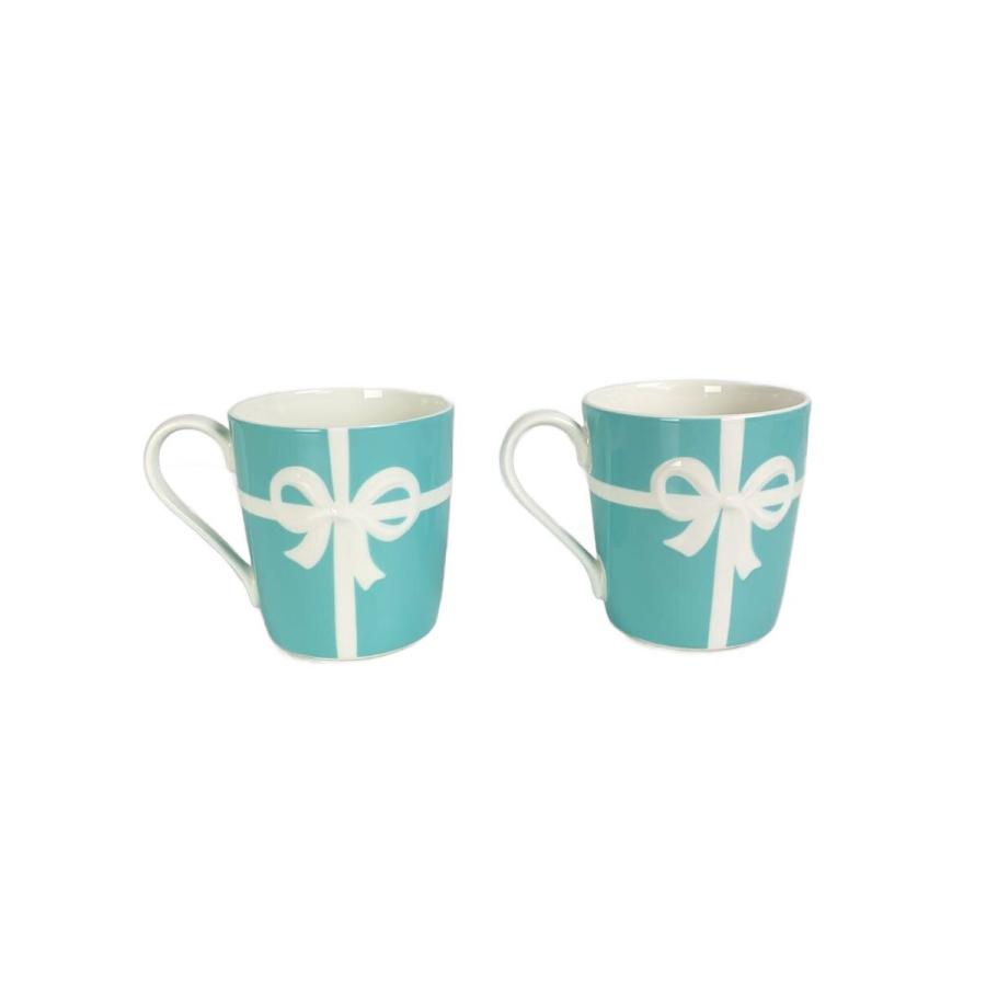 TIFFANY&Co.◇マグカップ/2点セット/ホワイト/ブルーリボン : セカンド