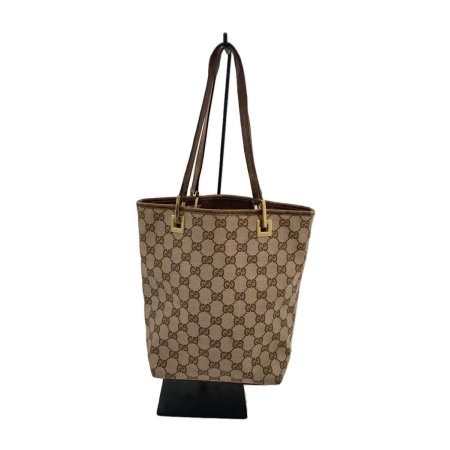 GUCCI◇トートバッグ_GGキャンバス/ナイロン/BEG/総柄 : セカンド 