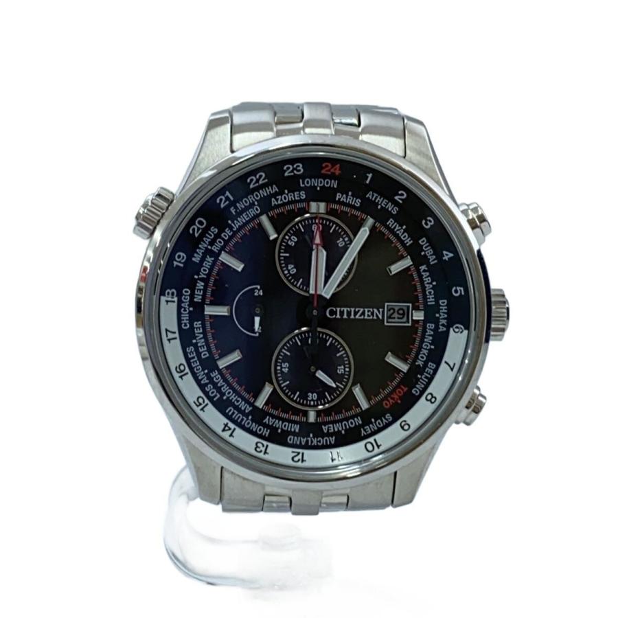 CITIZEN◇クォーツ腕時計/アナログ/BLK/SLV/B612-S126495 : セカンド 