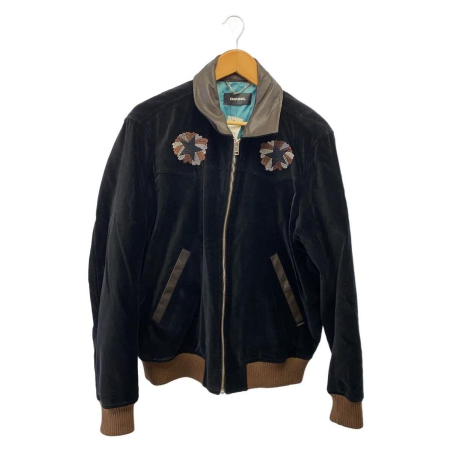 専用DIESEL　ボンバージャケット　XL DIESEL◇ベロアボンバージャケット/XL/コットン/BLK : セカンド