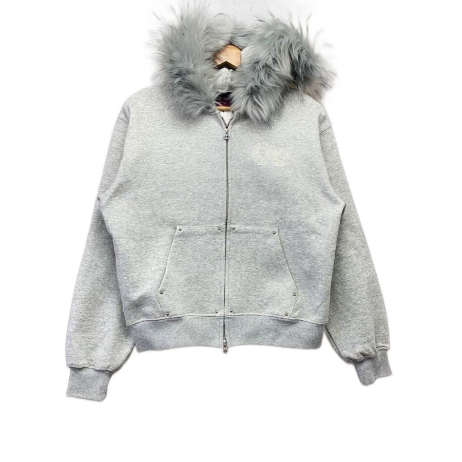 9090 グレー ジップアップパーカー（M） 9090◇ナインティナインティ/ジップパーカー/M/コットン/グレー/NL0110