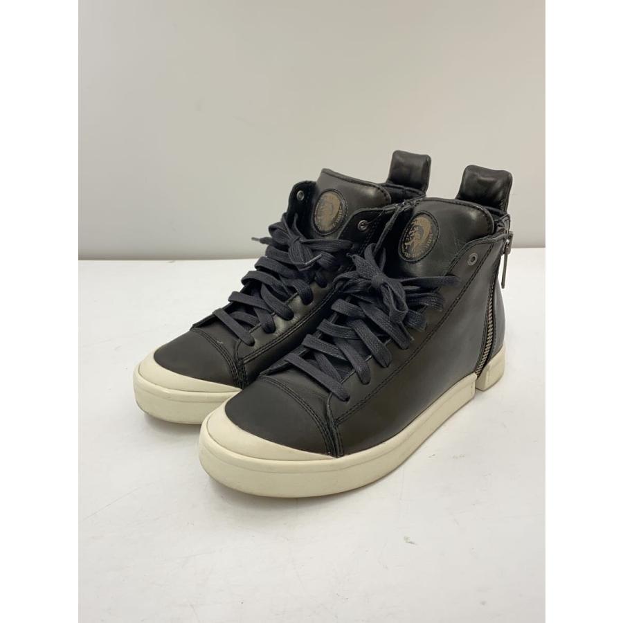 DIESEL◇ディーゼル/ハイカットスニーカー/26.5cm/ブラック/レザー 